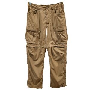 REI Coop Convertible Cargo Hiking Pants Zip Off Legs Tan Mens 32W 30L